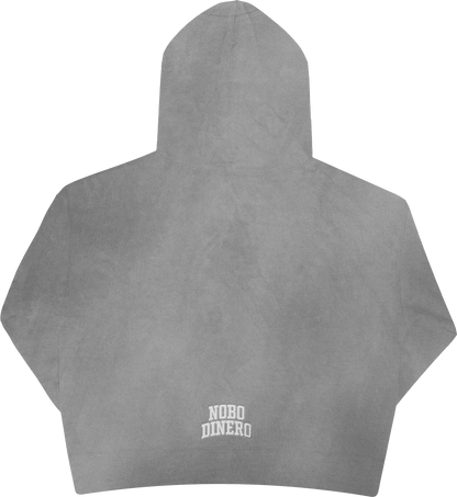 “BORN HUSTLE DIE” Hoodie grey washed